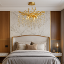 Люстра золота з кришталевим плафоном D-48 cm E14x6 Gold Crystal Cascade 251153-100006737