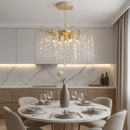 Люстра золота з кришталевими краплинами D-45 cm E14x6 Gold Crystal Drops 251153-100006741