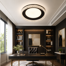 Стельова люстра чорна з акриловим плафоном D - 49 cm H - 8 cm Led 48W Black Crystal Circle 260531-100007973
