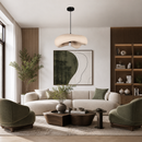Підвісний світильник бежевий L - 60 cm H - 22 cm E27 Beige Wabi Sabi 260531-100007902
