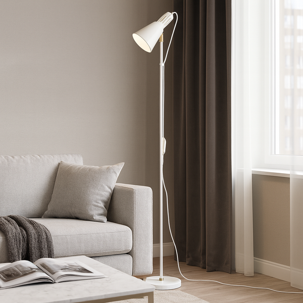 Торшер білий H-132 cm E14 White Ray floor lamp 251036-100006399