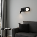 Настінний світильник чорний зі спотом лівий L-27 cm Led 4,9W Black Tube Bollo 250818-100005775