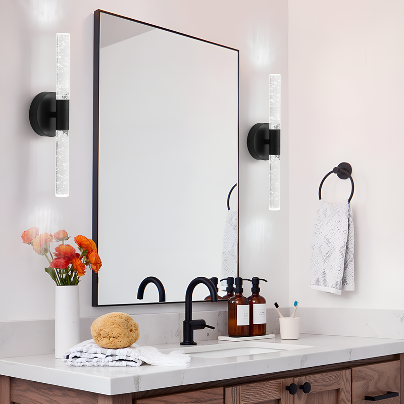 Настінне бра чорне H-34 cm Led 6W 4000K Black Bubble Tube 250935-100002041