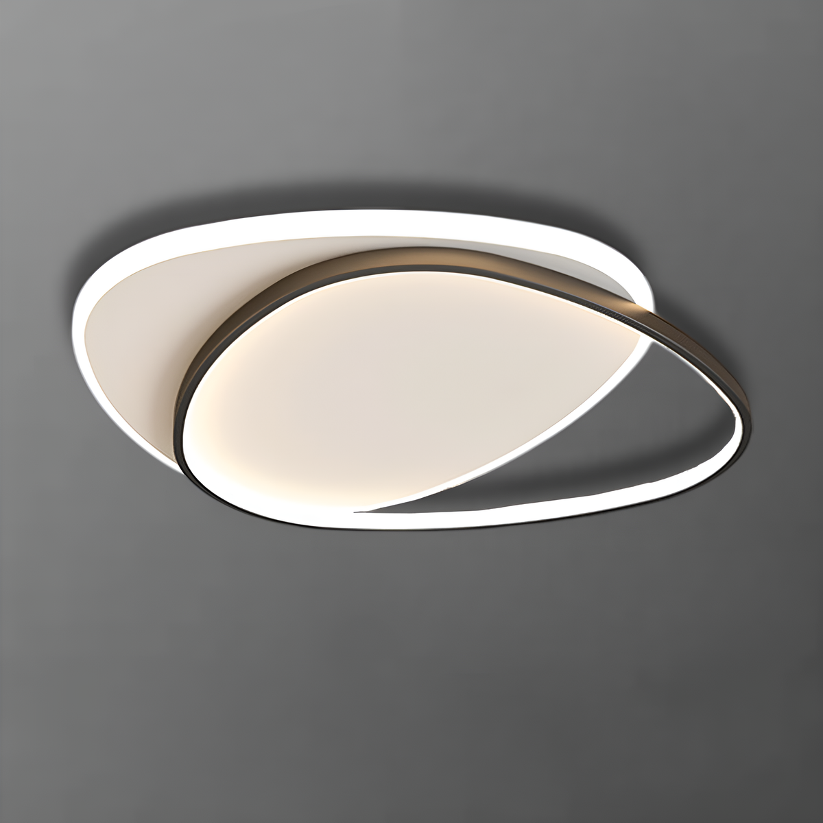 Стельовий світлодіодний світильник з пультом Geometry White + Black 42W LED 250431-100004654