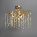 Люстра золота з кришталевими краплинами D-48 cm E14x6 Gold Crystal Drops 251153-100006738