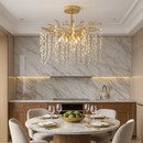 Люстра золота з кришталевими краплинами D-48 cm E14x6 Gold Crystal Drops 251153-100006738