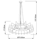 Підвісна люстра біла D-73 cm E27 White Lightness 260944-100008777