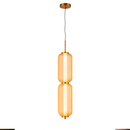 Світильник золотий підвісний з бежевим прозорим плафоном H-67 cm Led 70W Gold Beige clear Colours 250931-100006137