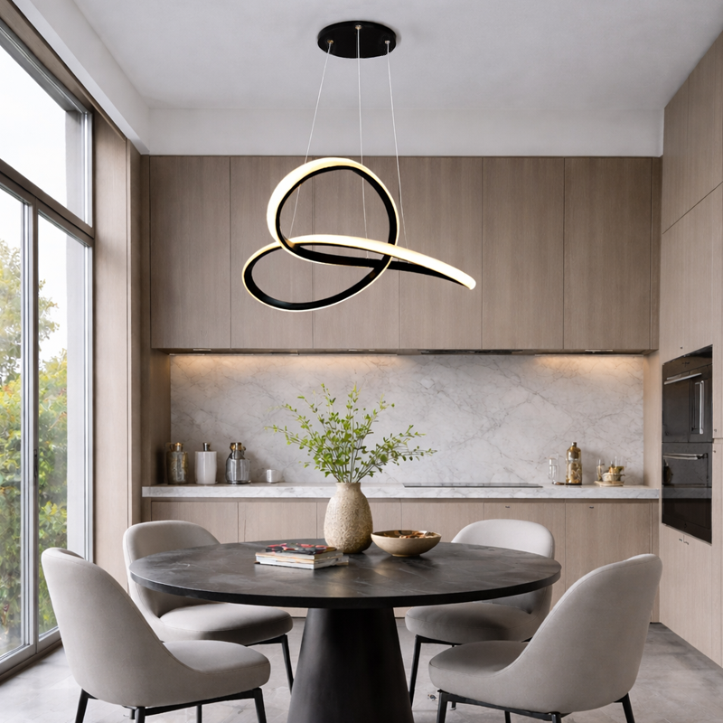 Люстра чорна підвісна D-50 cm Led 45W Black Knot 260188-100007087