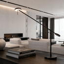 Настільна лампа чорна поворотна H-100 cm W-91 cm Led 10W 3000K Black Slim Groky 260866-100008548