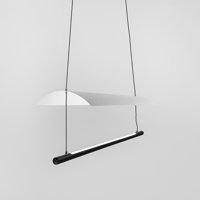 Світильник підвісний з одинарним корпусом Парус L-50 cm Led Black+White Canvas 250718-100005502
