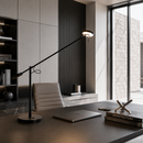 Настільна лампа чорна поворотна H-100 cm W-91 cm Led 10W 3000K Black Slim Groky 260866-100008548