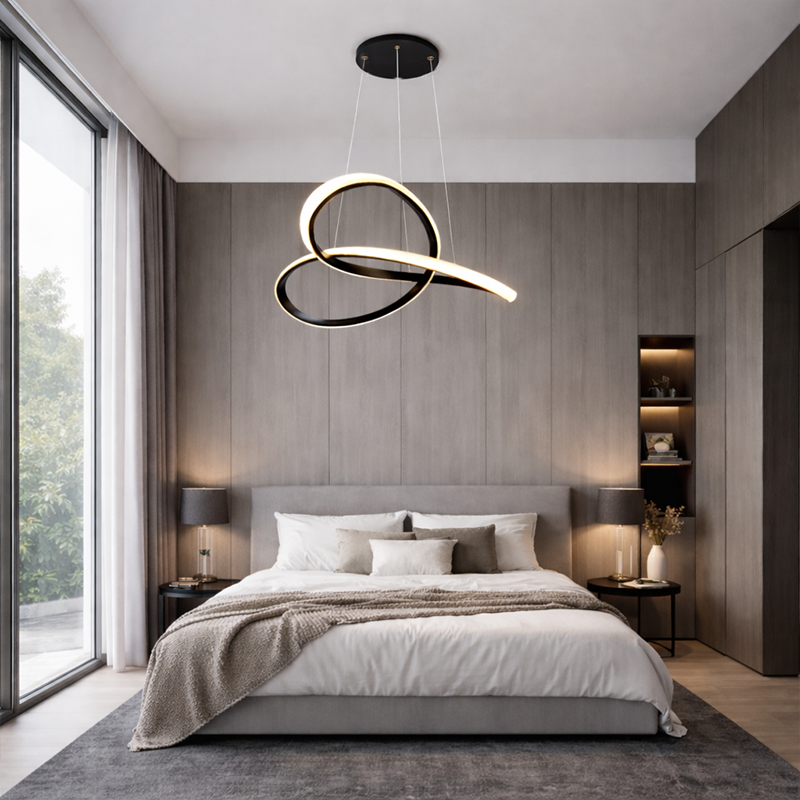 Люстра чорна підвісна D-50 cm Led 45W Black Knot 260188-100007087