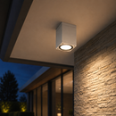 Стельовий квадратний точковий вуличний світильник білий H-11 cm Led 10W IP54 3000K White Mira 260619-100008170