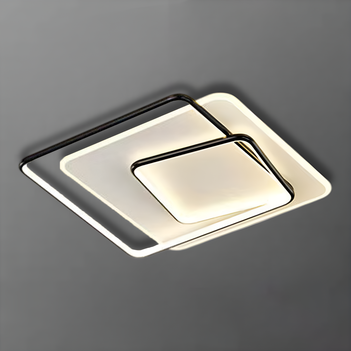 Стельовий світлодіодний світильник з пультом Geometry White + Black 70W LED 250431-100004655