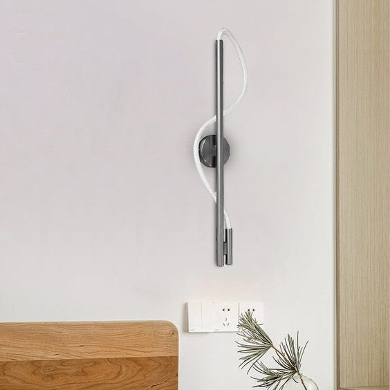 Бра з гнучким неоном Rope Pipe Lines H-85 cm Chrome 240342-100003105