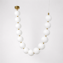 Люстра золота з білими матовими плафонами L-180 /210 /250 /280 /330 cm Led Gold+White Pearls 260118-100007019