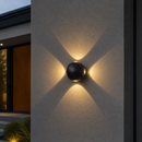 Настінний чорний вуличний світильник D-10 cm LED 12W 3000K Black Loona 230519-100001526
