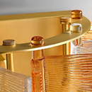 Світильник настінний золотий з бурштиновим плафоном H-17 cm G9 Gold + Amber Wings 260319-100007682