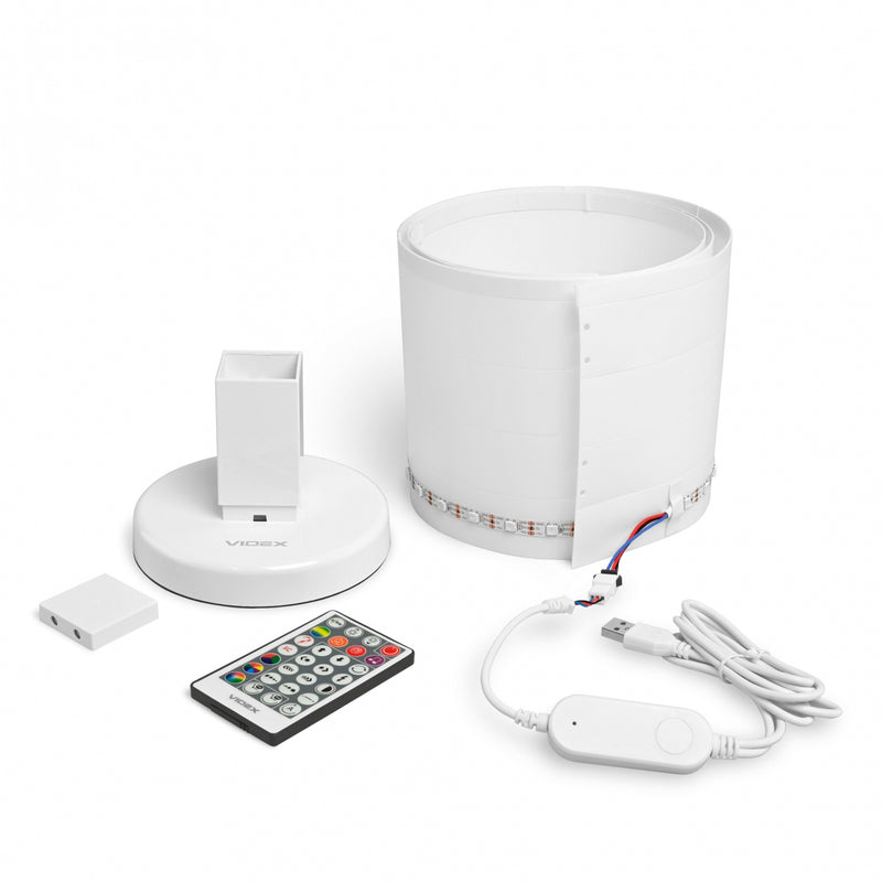 Торшер білий Лед різнокольоровий RGB + Біле світло H-152 cm White Rainbow 250754-100005437