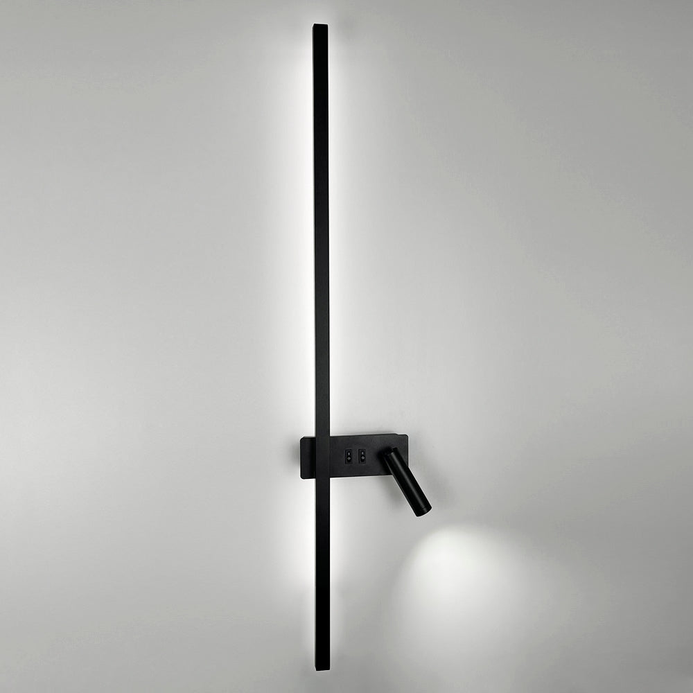 Настінні світильники з вимикачем на корпусі Strong line spot H-100 см Led 22W + 4W 4000K Left / Right Black 250318-100004240