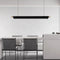 Підвісна люстра чорна з деревом L-118 cm Led 40W 4000K Black Wood 250918-100002074