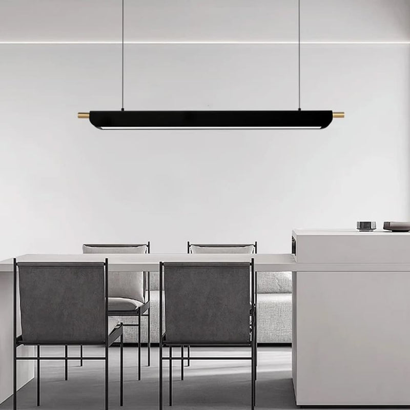 Підвісна люстра чорна з деревом L-118 cm Led 40W 4000K Black Wood 250918-100002074
