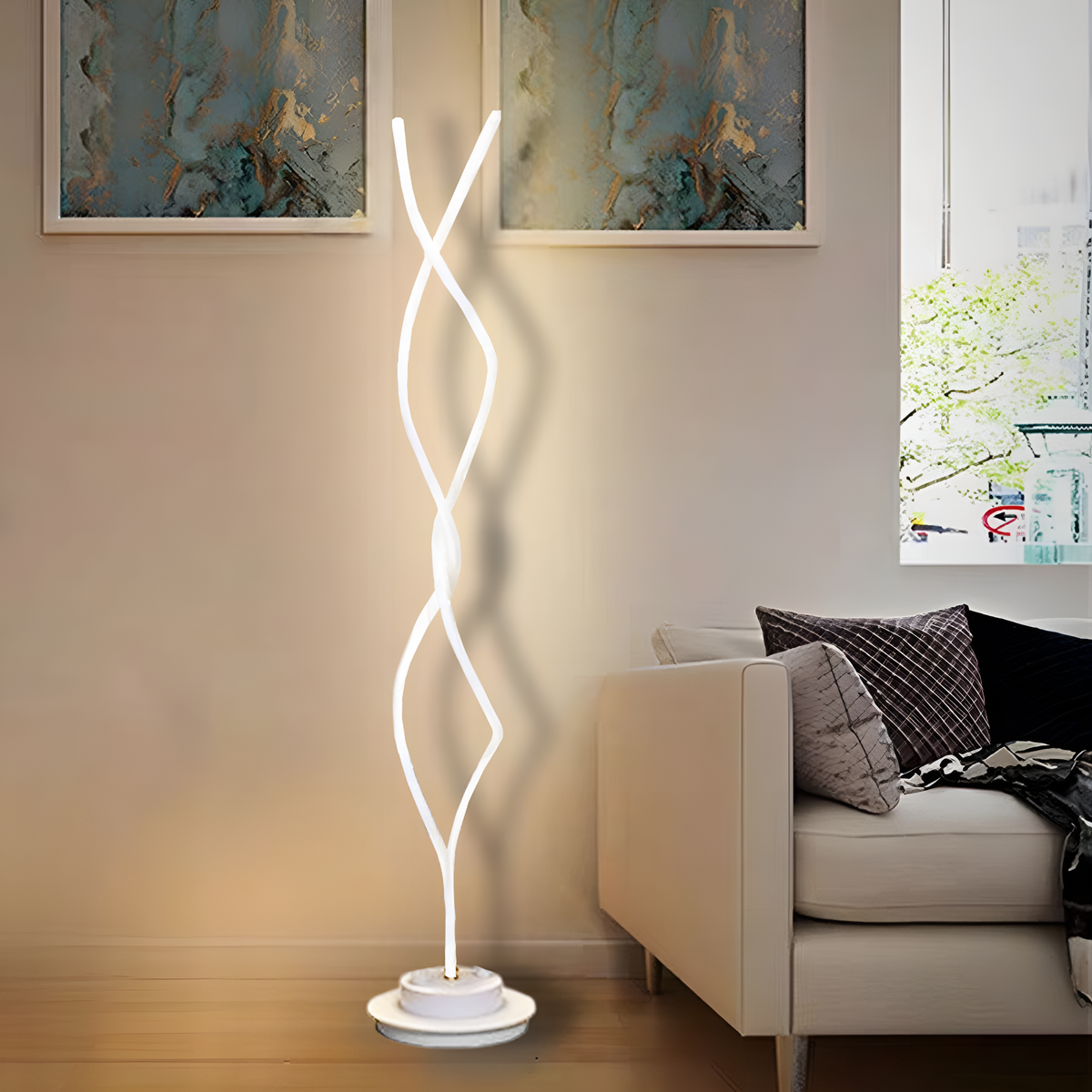 Напольний торшер Spiral 76W H-145cm White 250476-100004495