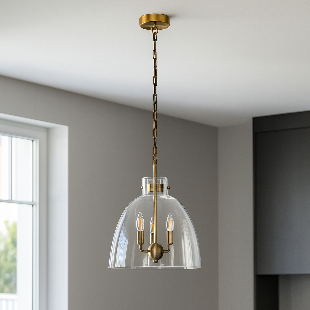 Підвісний світильник прозорий D-33 cm E14 Clear+Gold Vistal 250931-100006070