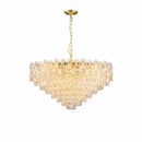 Підвісні кришталеві люстри золоті D-50/ 60/ 80/ 100 cm E14 Gold Elegance 260220-100007546