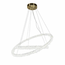 Люстри з подвійними кільцями D-40+60 / D-60+80 cm Led 4000К Gold Frost Clear Crystal 260118-100007232