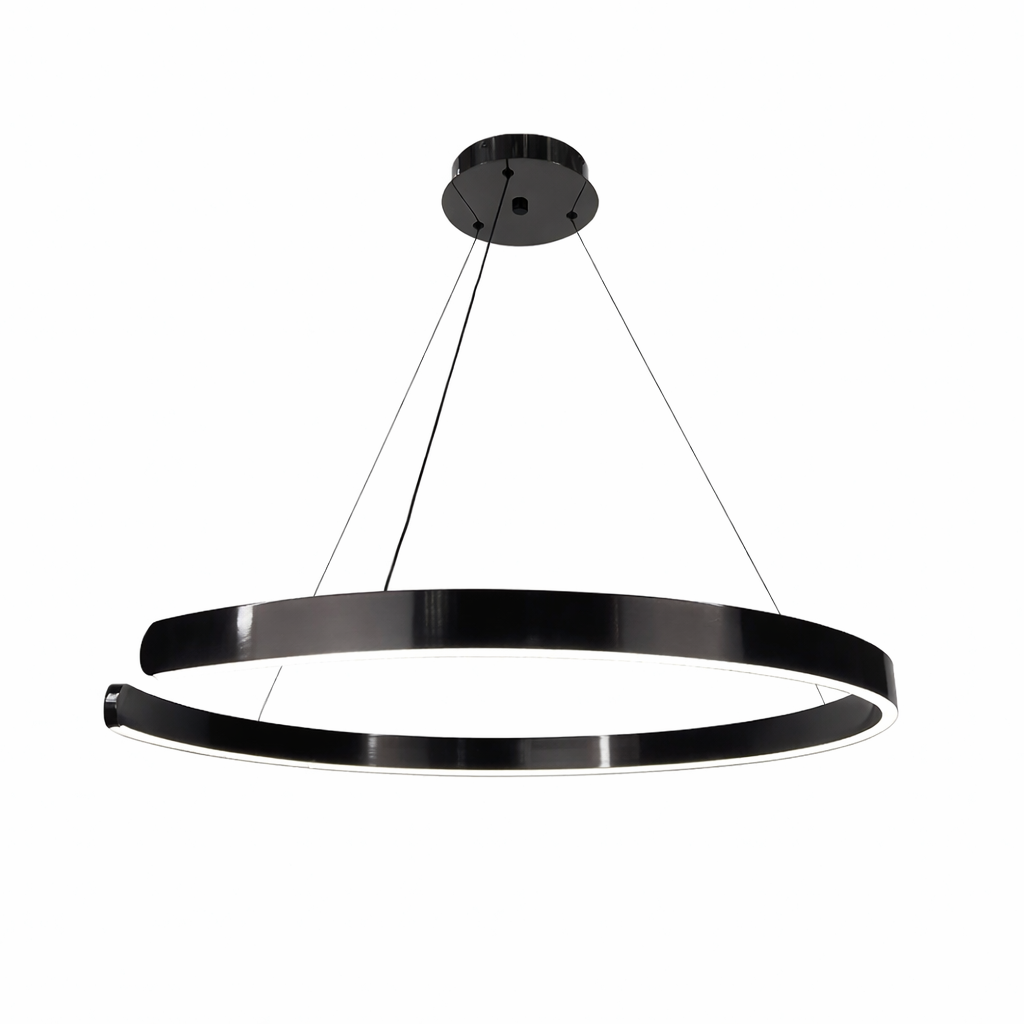 Підвісні люстри кільцеві чорні D-60 cm / D-80 cm Led 3000-6000K Black Clips 260218-100007535
