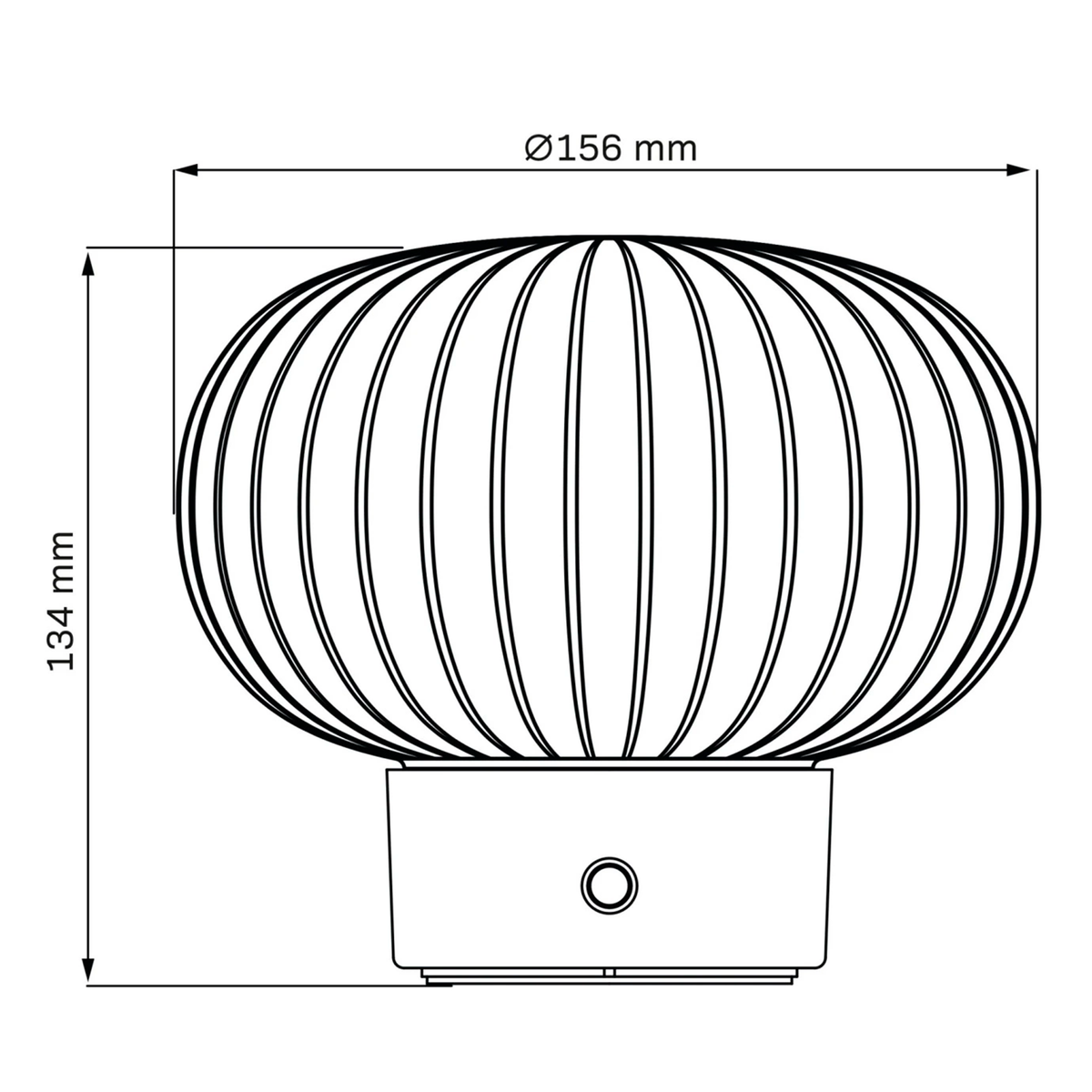 Лампа настільна срібна з білим ребристим плафоном H-13,4 cm Led 1,8W White Stripes Bulb 260240-100007501