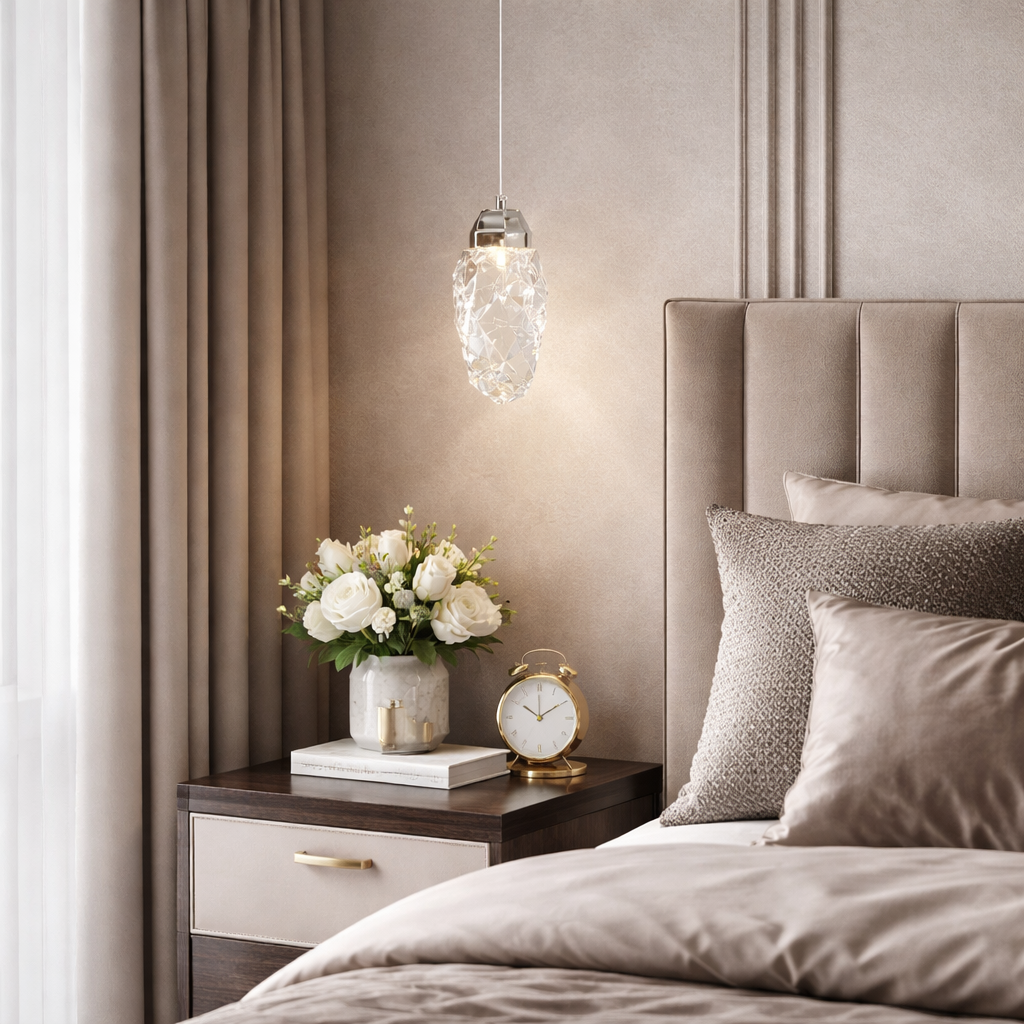 Підвісний світильник срібний D-8.5 cm Led 4000К Chrome Crystal 260135-100007312