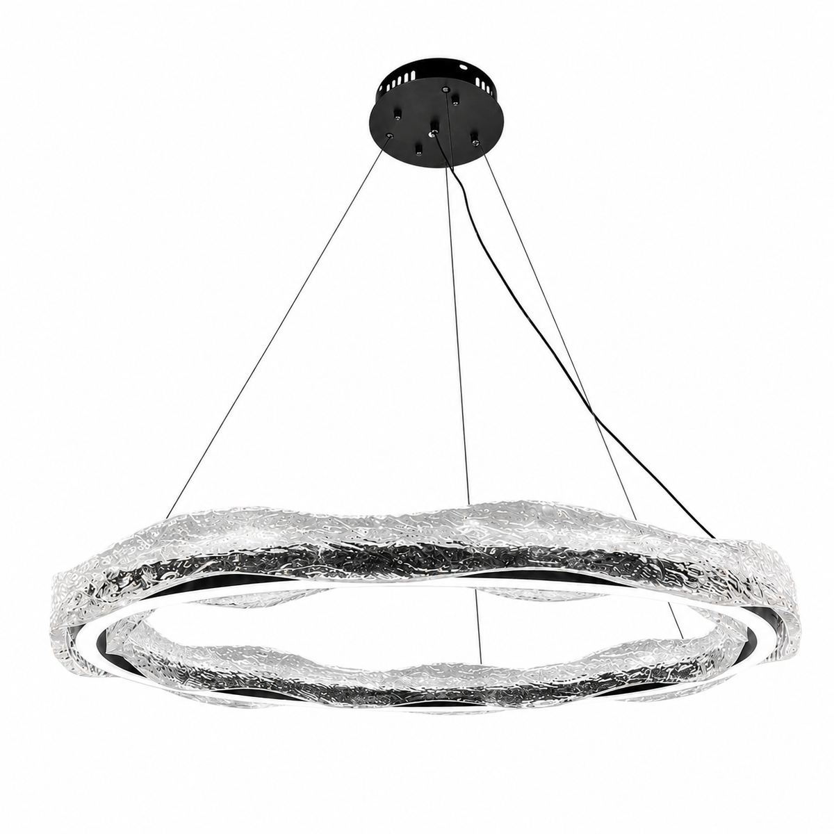 Підвісні люстри чорні D-60 cm / D-80 cm Led 3000K-6000K Black Ice 260618-100008148