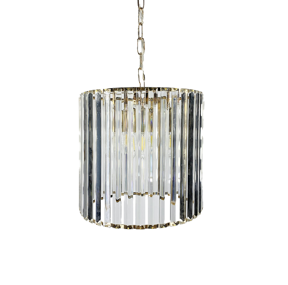 Люстра Кришталева Ланцюжок Crystal 4*Е14 D-30 см Gold + Transparent 230818-100002475