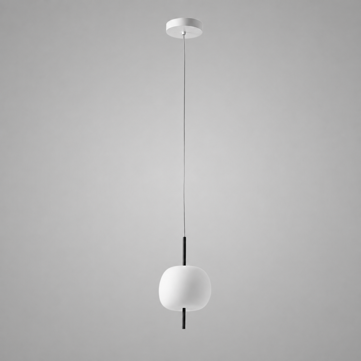Підвісний білий світильник D-20/D-33 cm H-28 cm/ 56 cm White+ Black Smooth ball 260658-100008279