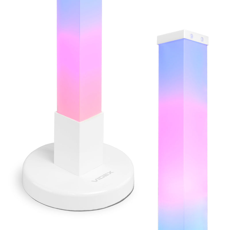 Торшер білий Лед різнокольоровий RGB + Біле світло H-152 cm White Rainbow 250754-100005437