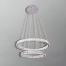 Люстра Double Crystal Rings 45 cm + 25 cm Chrome 250676-100005140