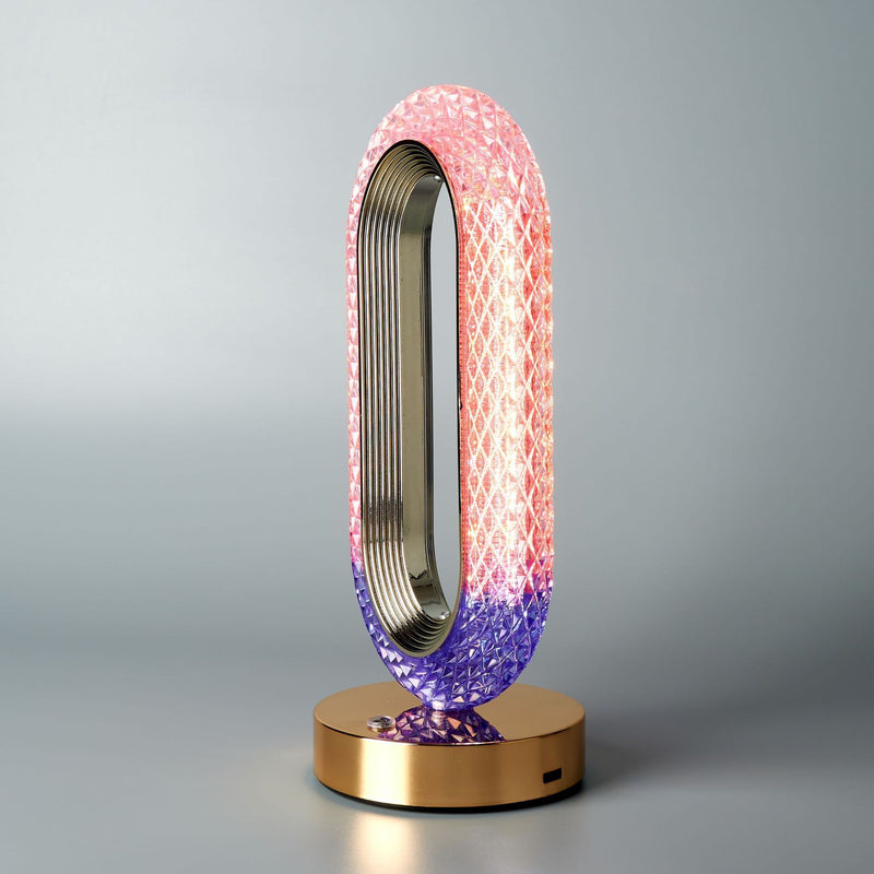 Настільна лампа з акумулятором H-26 cm Led 5W Gold + Multi Diamond Lumen Arc 251080-100006433