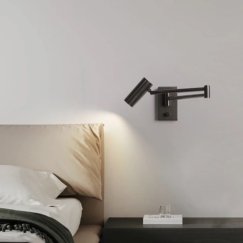 Настінний світильник з вимикачем на корпусі Arm turn L500 Led 5W 3000K Black DS-Design 240358-100003128