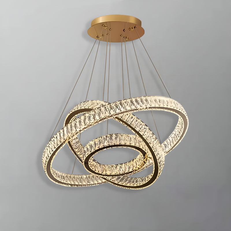 Люстра Triple Crystal Rings 65 cm + 45 cm + 25 cm Gold 250676-100005146