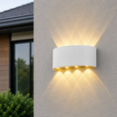 Настінний білий вуличний світильник Led 8W IP54 3000K White Leona 260619-100008171