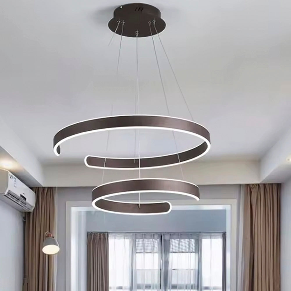 Підвісний світильник Ring black D400 + D600 led 117W 3000K 4000K 6000K Black 250218-100004189