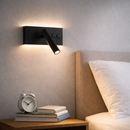 Настінний світильник чорний з вимикачем на корпусі H-8 cm Led 10W 4200K Black Vadud 250160-100004020