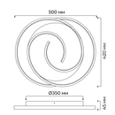 Стельова люстра біла світлодіодна L-50 cm Led 75W White Double Geometry Oval 250964-100006154
