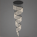 Каскадна люстра чорна D-80 cm Led 235W 4000K Black Cascade Imitation Bubbles 260522-100008007