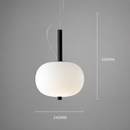 Підвісний білий світильник D-24 cm / 30 cm Led 6W / 9W White+ Black Former ball 260658-100008277