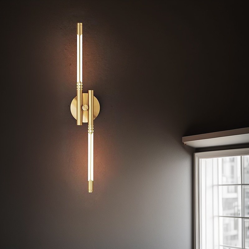 Настінний світильник золотий H-62 cm Led 16W 4000K Gold Two lines 241118-100003944