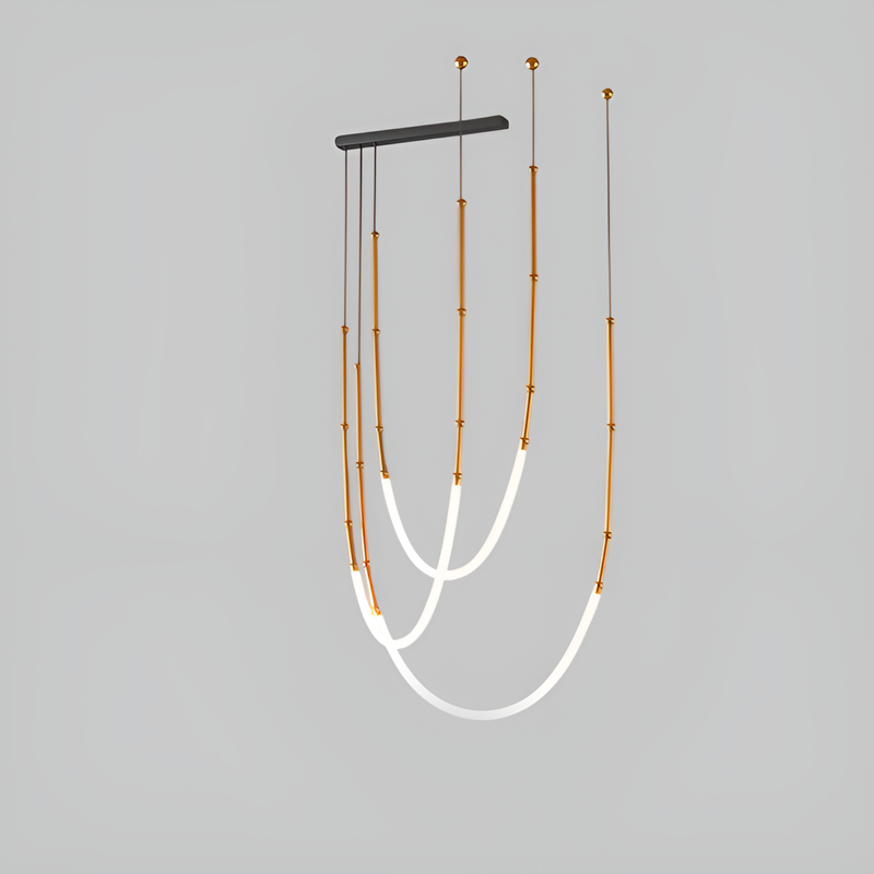 Підвісна люстра Kafie Led Lamp H-100-320 см 54W Gold 250618-100005075